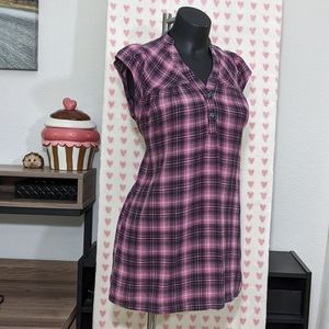 Pink & Black Plaid Flannel Babydoll